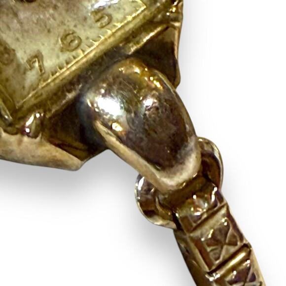 Vintage Broadway Wristwatch Womens 10 kt Yellow Rolled Gold Plate Wind WORKS
